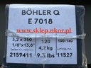 Elektrody zasadowe BÖHLER Q E 7018 - 3,2x350 mm - paczka 4,2 kg