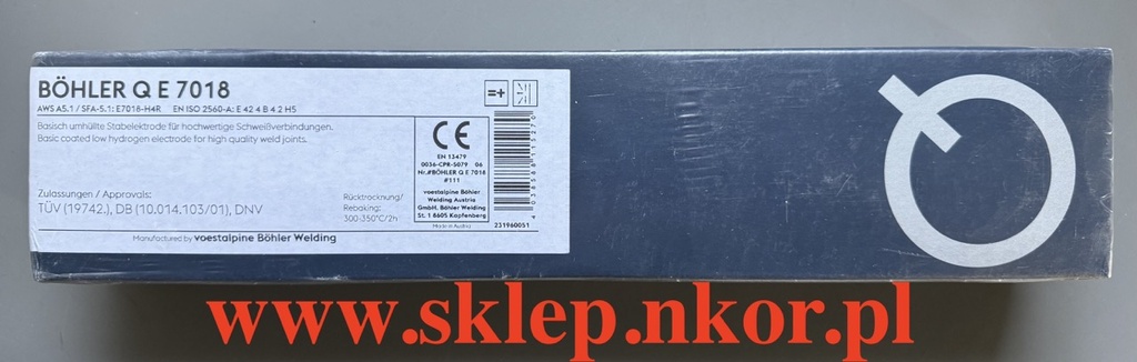 Elektrody spawalnicze BÖHLER Q E 7018 - 3,2x350 mm - paczka 4,2 kg